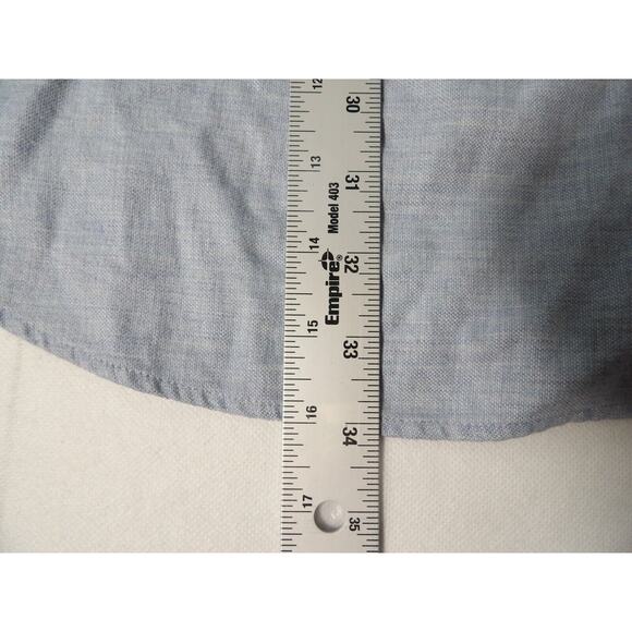 Peter Millar Mens XXL Shirt Button Up Light Blue Point Dressy Career Collared - Picture 5 of 9